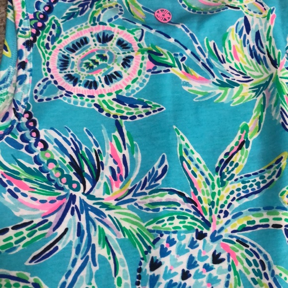 Lily Pulitzer Greer Luxletic Tank Bermuda Blue Turtle size XXS - Picture 7 of 9
